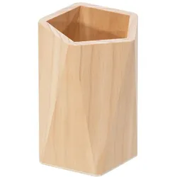 Stifteköcher aus Holz, 9 x 9 x 13 cm