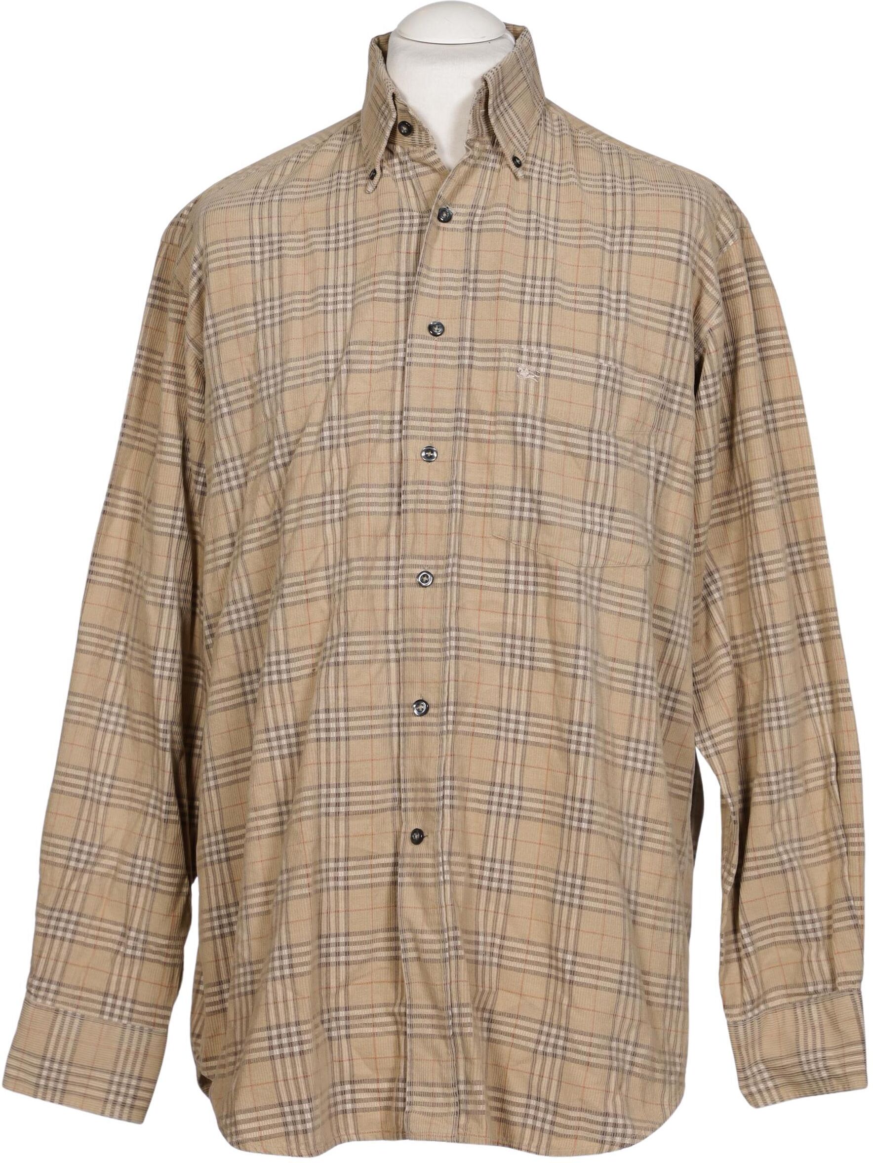 Burberry Herren Hemd, Beige, Gr. 41, kein / Etikett - Second Hand