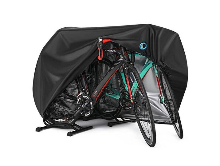 Fahrradhülle für 2-3 Fahrräder wasserdicht schwarz, Schwarz, Kunststoff, 83.8x109.2x200.6 cm, Freizeit & Co, Sport & Fitness, Fahrräder, Fahrradzubehör