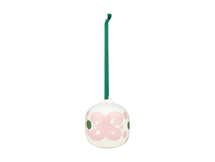Marimekko Décoration suspendue Keidas Rose, 7x7 cm