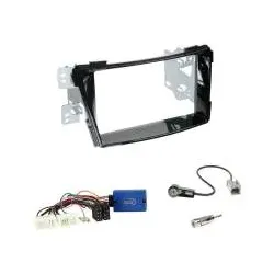 Radioeinbauset 2-DIN Radioblende klavierlack + Lenkradadapter für Hyundai i40...