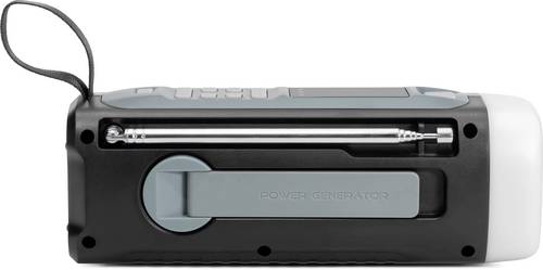 TechniSat Akku-Radio FM AUX, Bluetooth, Notfallradio, UKW, USB Handkurbel, Powerbank-Funktion, Solarpanel, Taschenlampe