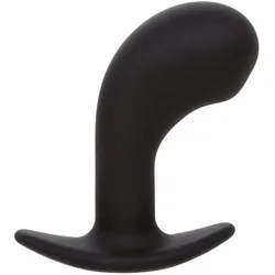 CalExotics, Analtoy, Rock Bottom Curved Anal Plug 10 Vibrationen Silikon Schwarz