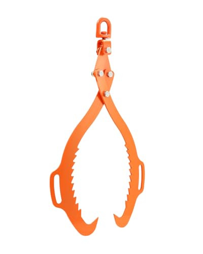 VEVOR Professionele bosbouwtang van staal met 2 klauwen, roterend ontwerp, oranje