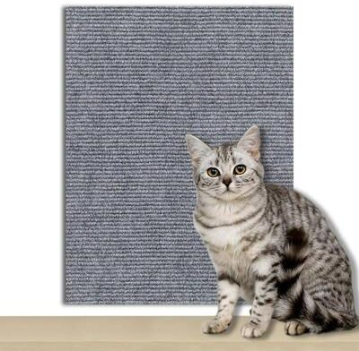 Uplift Essentials Custom Fit Wear Resistant Cat Climbing Mat Self Adhesive Wall & Furniture Guard grey 11.8 In X 11.8 In