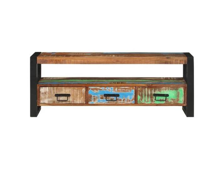 Meuble TV - - 120x30x45cm - bois d'ingénierie - 3 tiroirs - 1 compartiment - Compartiment ouvert 51184535604
