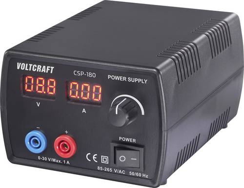 VOLTCRAFT CSP-180 Labornetzgerät, einstellbar Gleichspannung 0 - 30 1A (max.) 30W Anzahl Ausgänge 1 x