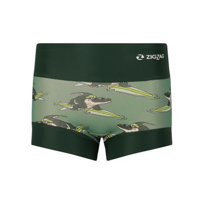 Badehose ZIGZAG "Lamai", Kinder, Gr. M, EURO-Größen, dunkelgrün, 50% Neopren, 50% Polyester, mehrfarbig, Badehosen Badehose, aus elastischem Neoprenmaterial