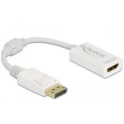 Delock 61015 DisplayPort / HDMI Adapter [1x DisplayPort Stecker - 1x HDMI-Buchse] Weiß 0.15 m