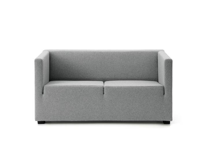 Zweiersofa Janis grau, Designer Artefakt, 140x70x70 cm