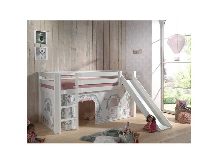Spielbett Pino V 90 x 200cm Weiß/Weiß