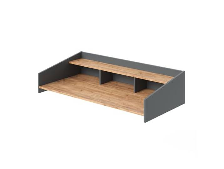 Vicco Aufsatzregal Viktor, Goldkraft Eiche/Anthrazit, 127.2 x 30 cm
