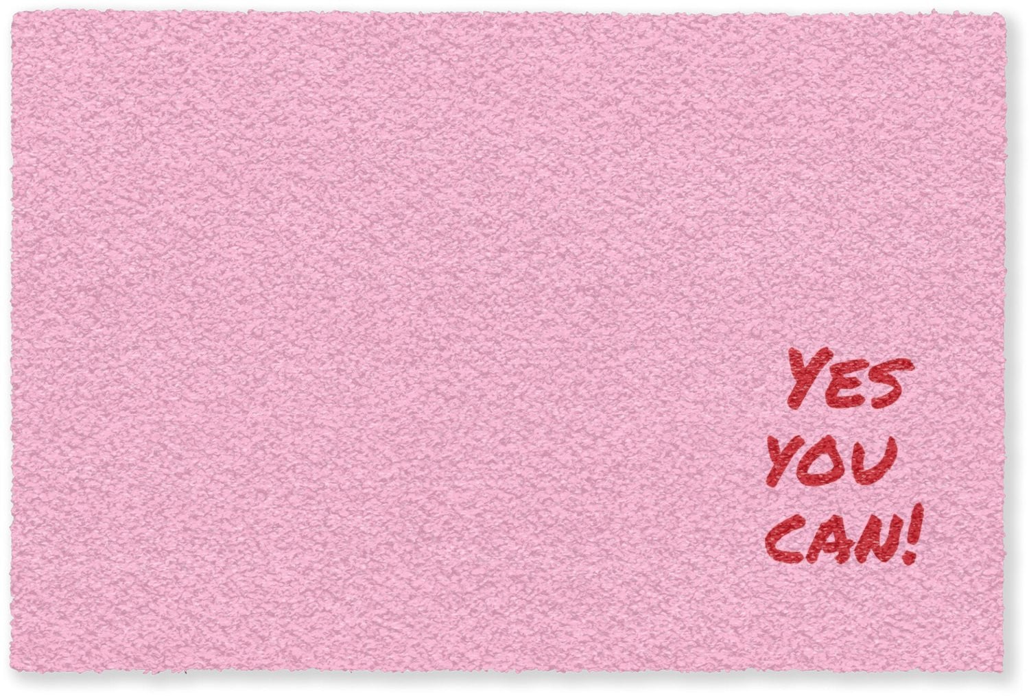 Deurmat Yes you can do it - Rood en Roze - 60 x 40 cm