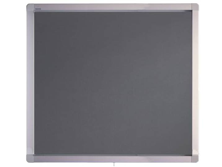 Franken SK6PTE12 Schaukasten (6 x DIN A4 Filz, Format 75 x 70.4 x 4.5 cm) grau