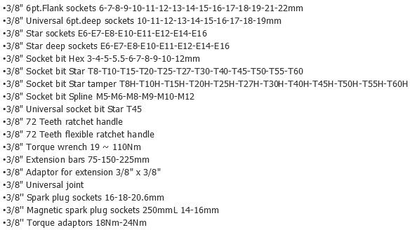 FORCE 3981 Socket set