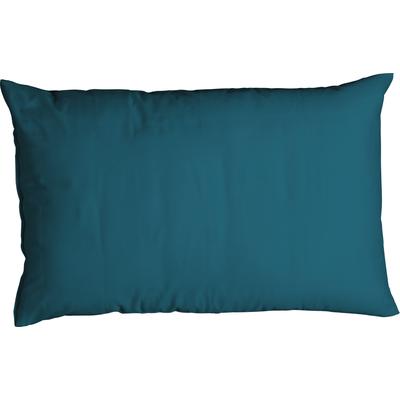Kissenbezug CASATEX "Uni", blau (petrol), B:40cm L:80cm, Satin, Baumwolle, Kissenbezüge, Kissenbezug, Uni Design, Reißverschluss, tolle Farben