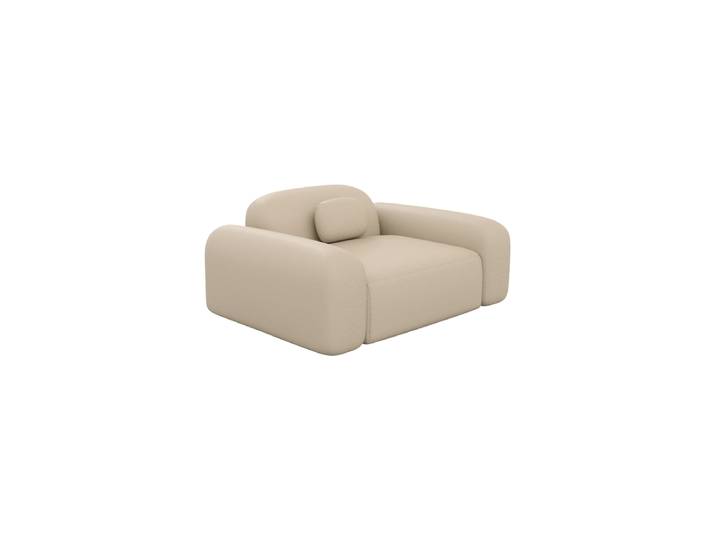 Design Echtleder Loungesessel „Ravello“ Echtleder Beige BLOOMINGLOFT Collection