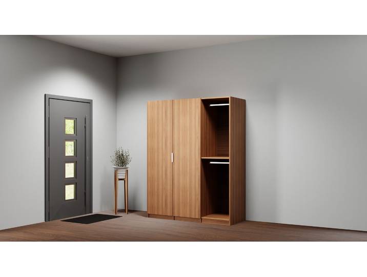 Kleiderschrank aus Holz Premium Dekore Nuss­baum