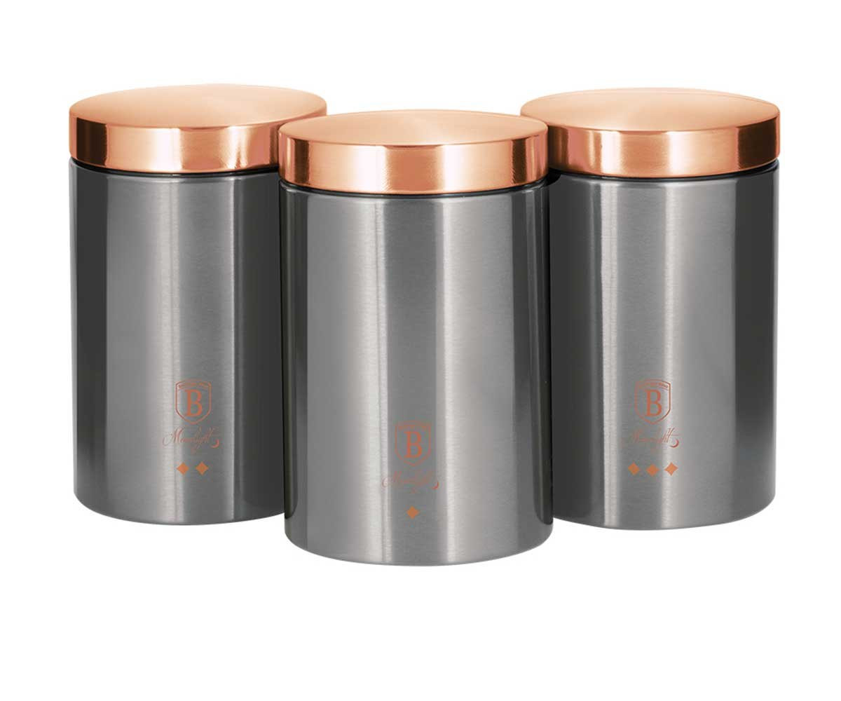 Berlinger Haus Moonlight Metallic Line BH6273 set van 3 keukencontainers