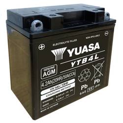 Yuasa YTB4L Motorradbatterie 12 V 4 Ah