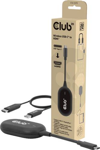 Club3D HDMI / USB-C Anschlusskabel CSV-2570 USB-C Kabel wireless