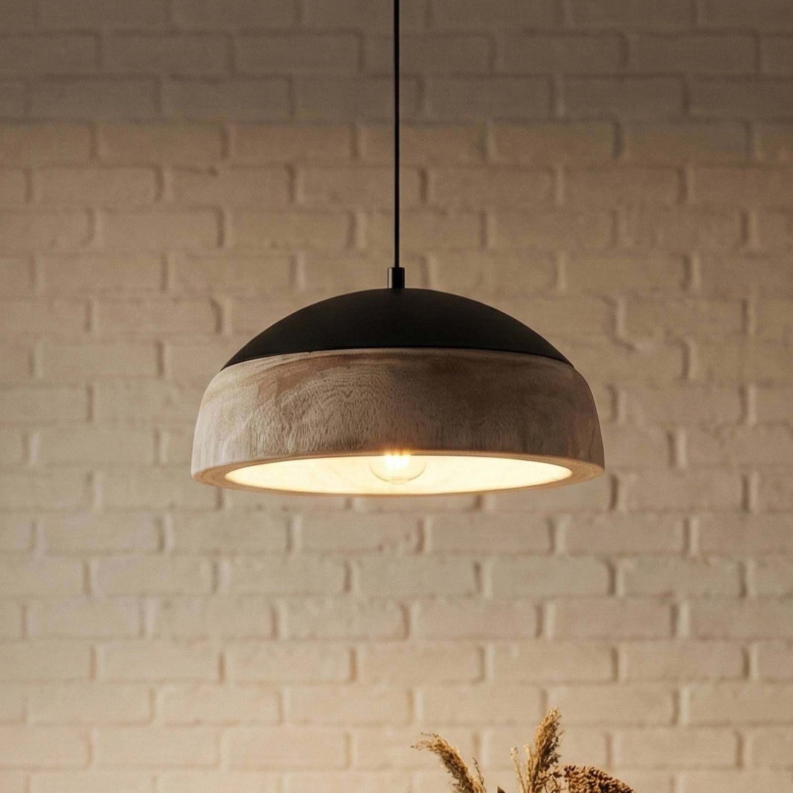 Hängelampe Leivar Lucande, dimmbar, Holz hell, für Wohn- / Esszimmer, Holz, Modern, Pendelleuchte