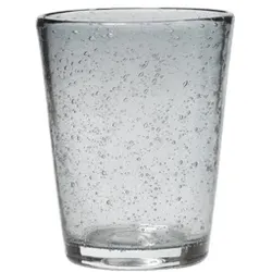 Broste Copenhagen Trinkglas Bubble Glas mit Luftblasen grau