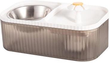 United Automatic Heated Pet Water Feeder Bowl For Cats And Dogs white