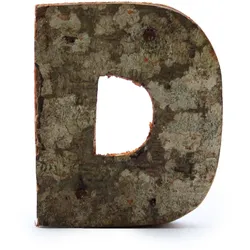 Rustic Bark Letter   - "D"  - 7cm