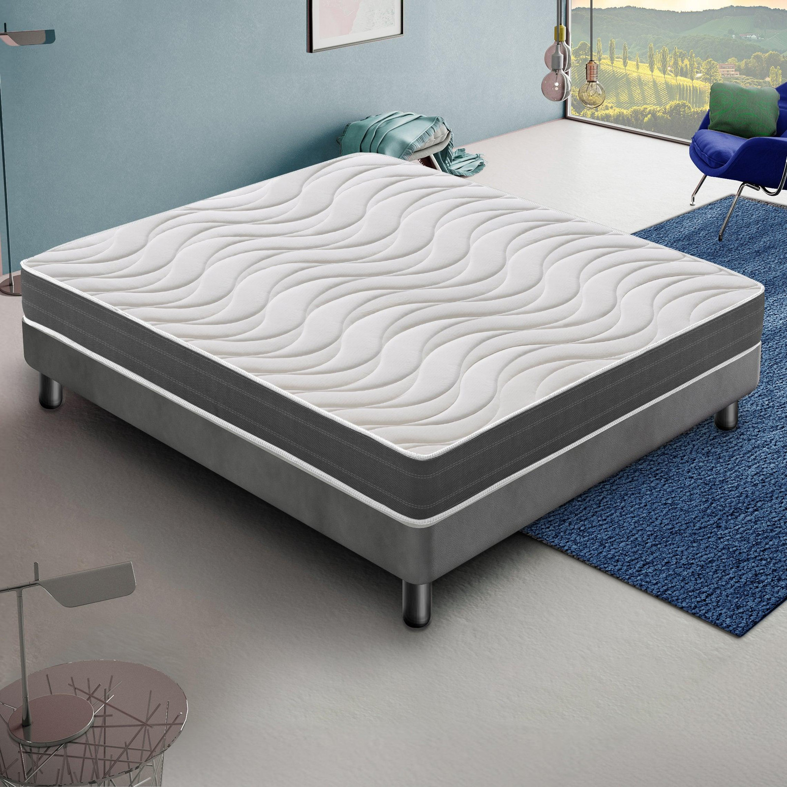 Selius Orthopedisch Memory Foam Matras voor Volwassenen, 200 x 200 x 20 cm