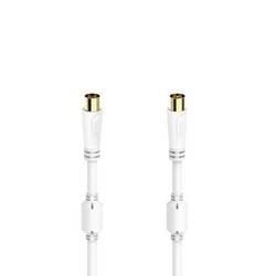 hama 00205246 Antennen-Kabel, Koax-Stecker - Koax-Kupplung, vergoldet, 1,5 m, 100 dB