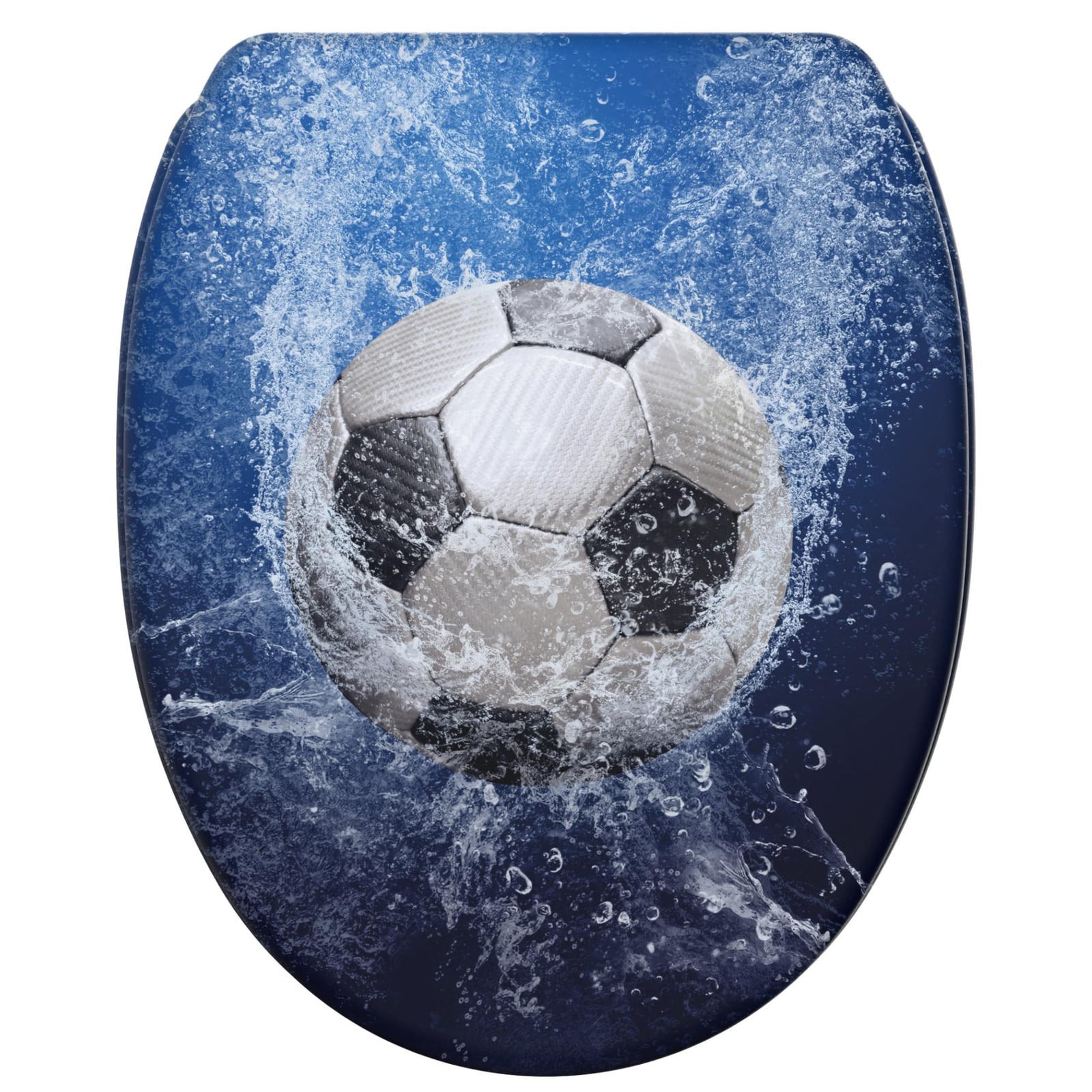 Sanilo houten WC-bril met softclose en quick release Soccer