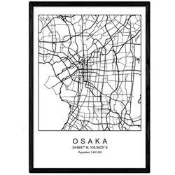 POSTER Osaka Skandinavischen Stil A3 Rahmenlos