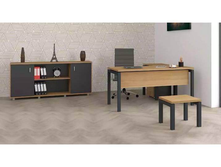 Xlmoebel Büromöbel-Set Schreibtisch und Aktenschrank Couchtisch 2tlg Set, (3-tlg., Schreibtisch, Couchtisch, Schrank), Made in Europa