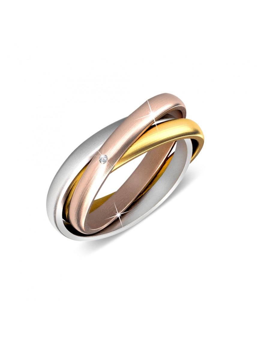 3 Reiche Ring - Silber und Kristall