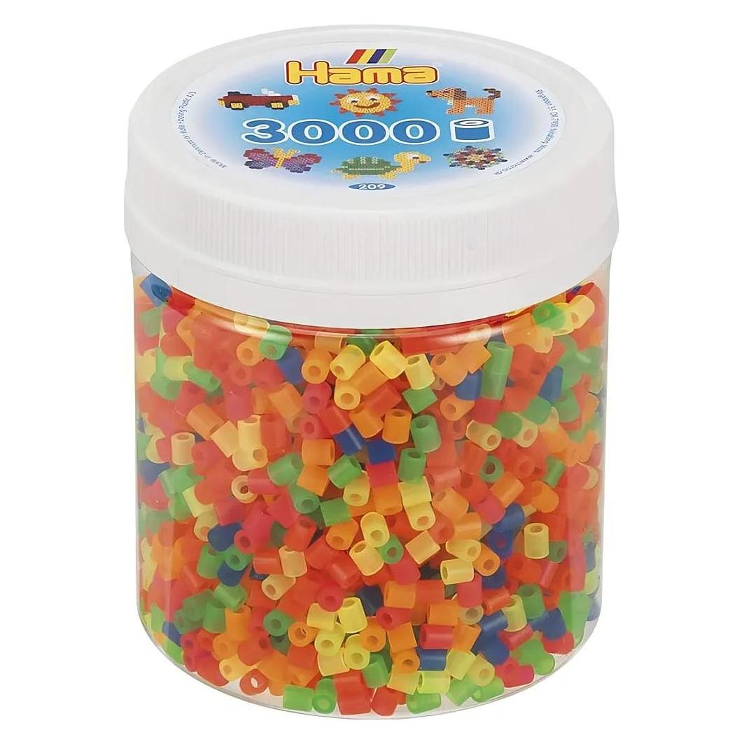 Hama Perlen Strijkkralen in Potje - Neonmix (51), 3000st. (209-51)