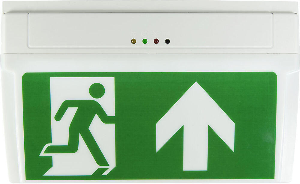 LED-Rettungszeichenleuchte, E-LUX STANDARD Wand-/Deckenaufbau 3h LED AT, weiß B-SAFETY