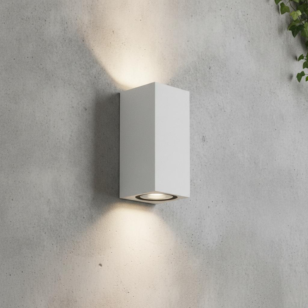 Lyora Up and Down Wandspot Nero Wit Rechthoekig