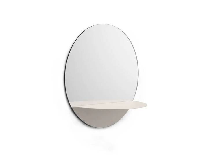 Normann Copenhagen Miroir Horizon rond blanc