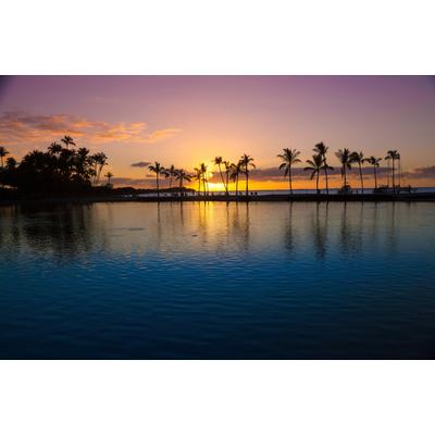 Fototapete PAPERMOON "MEER OZEAN SEE STRAND SONNE THAILAND PALMEN", bunt, B:4,5m L:2,8m, Vlies, Tapeten