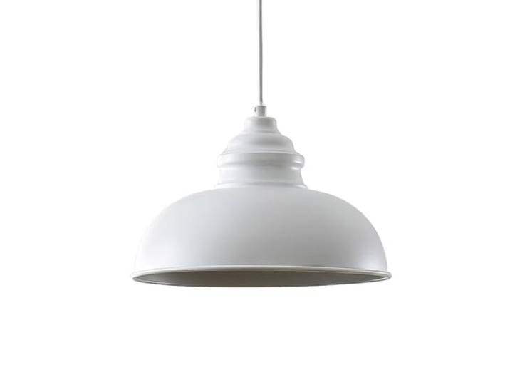 Lindby Pendelleuchte Cliona (Retro, Vintage Antik) in Weiß aus Metall (1 flammig E27) - Deckenlampe Esstischlampe Hängelampe Hängeleuchte Wohnzimmerleuchte