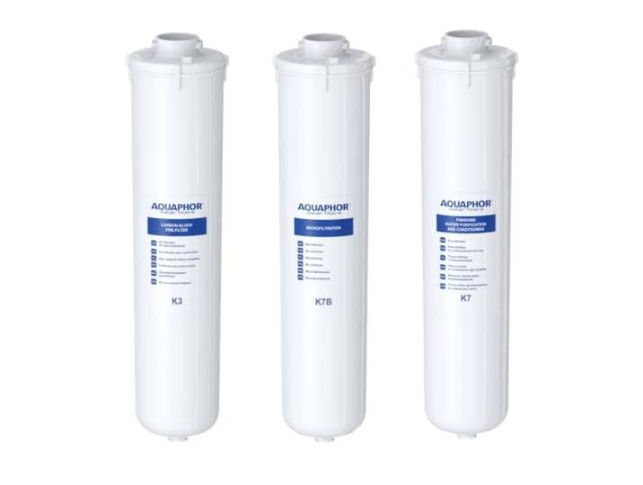 AQUAPHOR Crystal ECO Ersatzfilterset Ersatzkartuschen Trio Wasserfilter Set K3 - K7B - K7