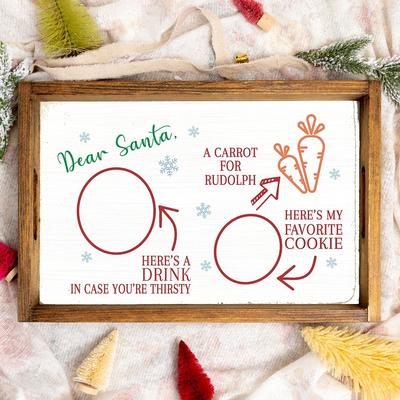 Rustic Marlin Dear Santa Serving Tray - Multi-Color
