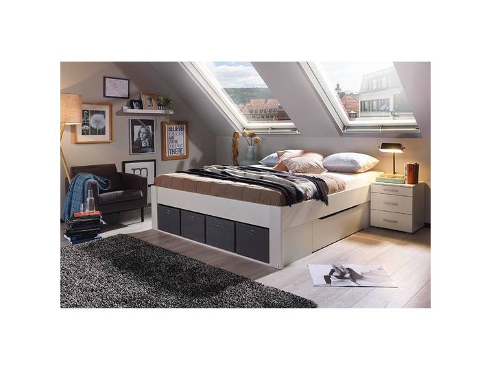 Tête de lit 165cm Blanc/Blanc alpin Avec éclairage