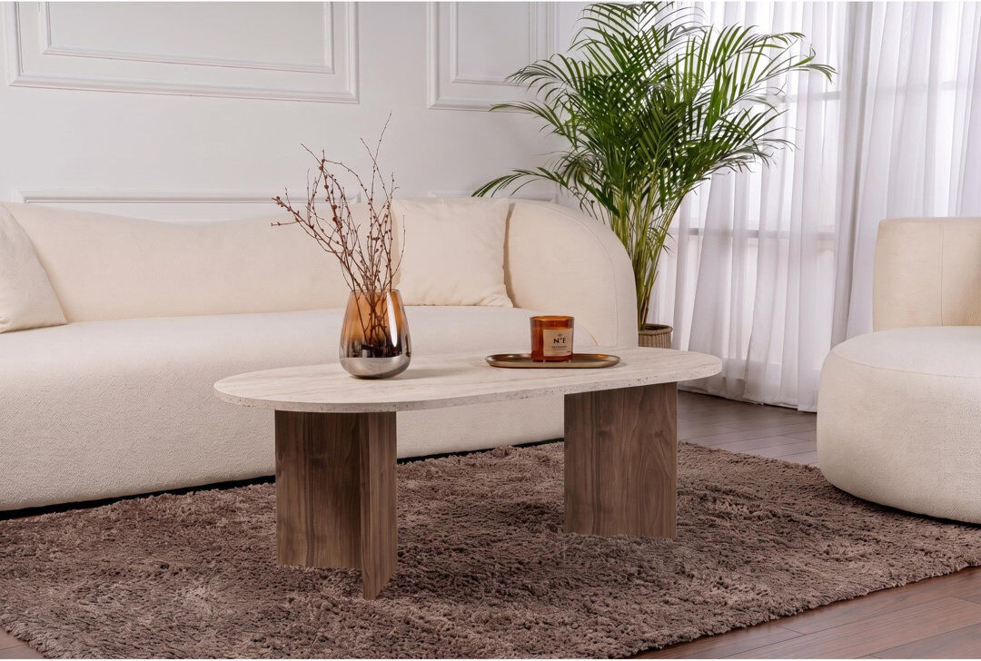 Norden Home Coffee Table Ash Green 42cm H X 119cm W X 60cm D