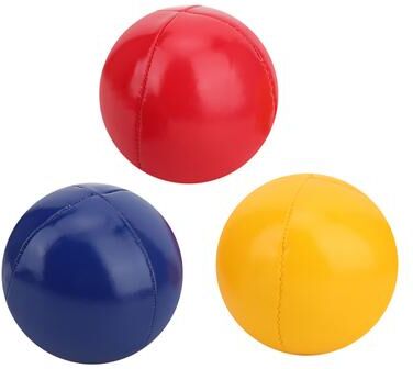 Modern Mode Marketplace Leather Juggling Ball Set With Mesh Bag For Beginner Practice Indoor Toss Play Leather Juggling Ball Set With Mesh Bag For Beginner Practice Indoor Toss Play