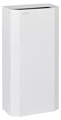 Mediclinics RVS afvalbak met kunststof binnenring, wit, 40 liter