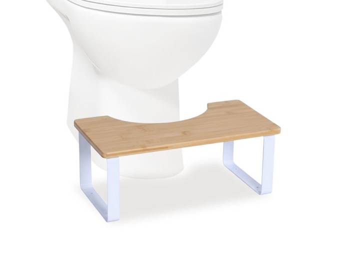 Relaxdays Toiletkruk van bamboe en metaal