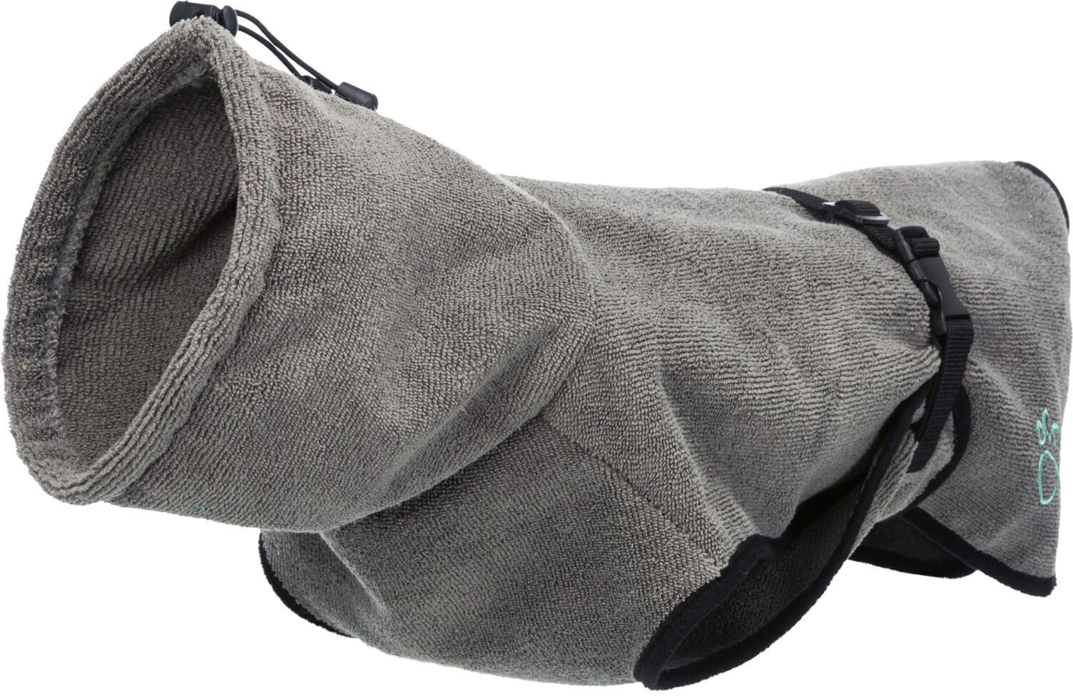 TRIXIE Bademantel für Hunde, Frottee, XS: 30 cm, grau