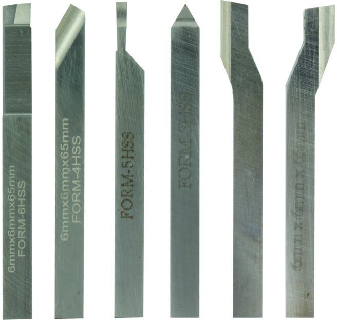 Proxxon Jeu d'outils de tournage, 6 pièces, HSS/Co, 6 x 6 x 65 mm (24524)